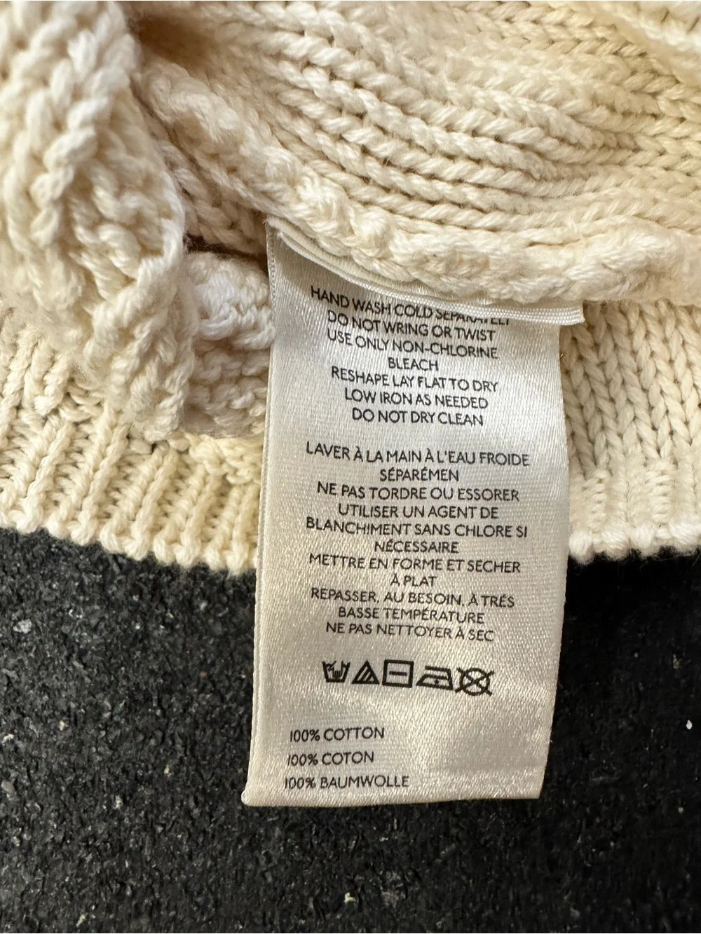 Free People High Tide Cable Tank Ivory L Granola Fall Layering Top Chunky Knit